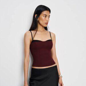 Reformation Melanie Top in Wine Size 2 NWT